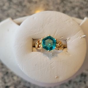 Gold tone overlay sterling silver ring